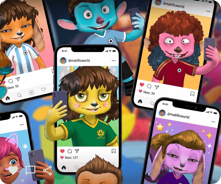 Avatar selfie collage